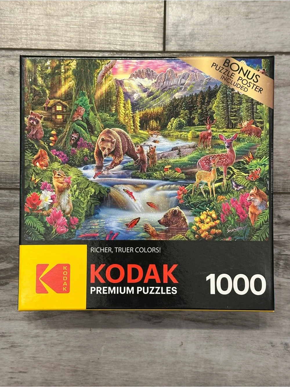 Kodak Premium Puzzle - Multicolor Wildlife Forest Scene